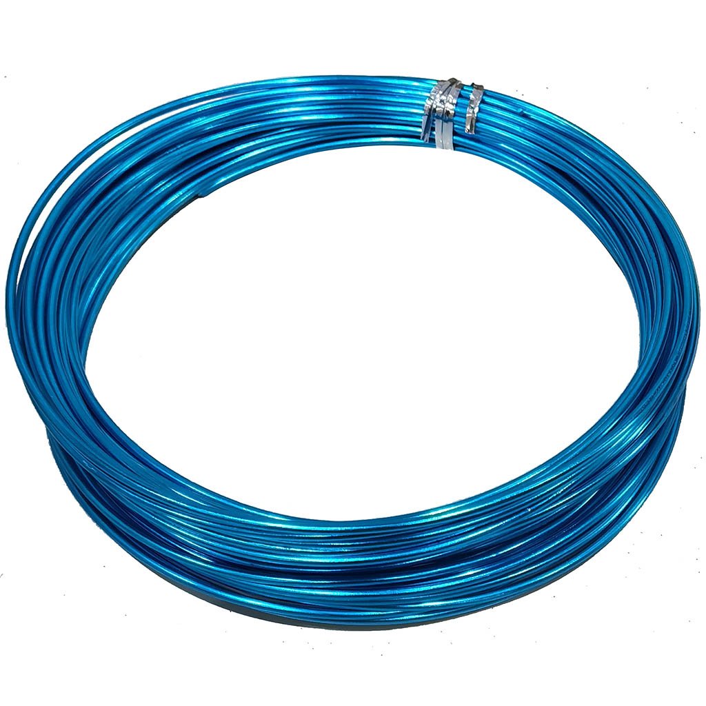 Aluminium Round Wire 2mm x 13yd Ice Blue