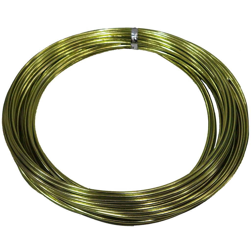 Aluminium Round Wire 2mm x 13yd Neon Green