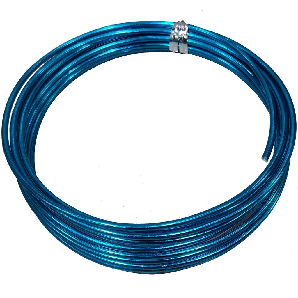 Aluminium Round Wire 3mm x 5.5yd Ice Blue