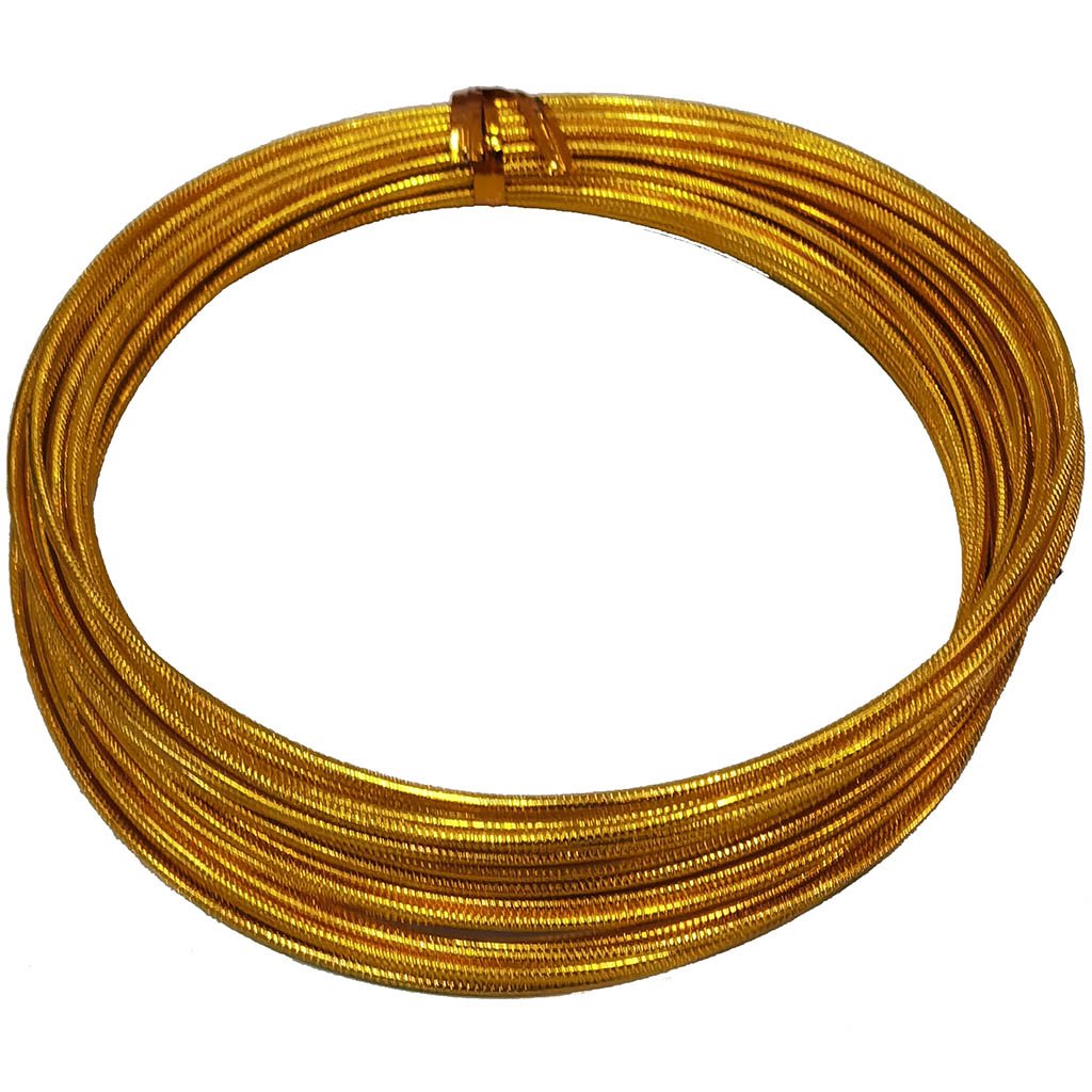 Aluminium Embossed Wire 2mm x 13yd  Gold