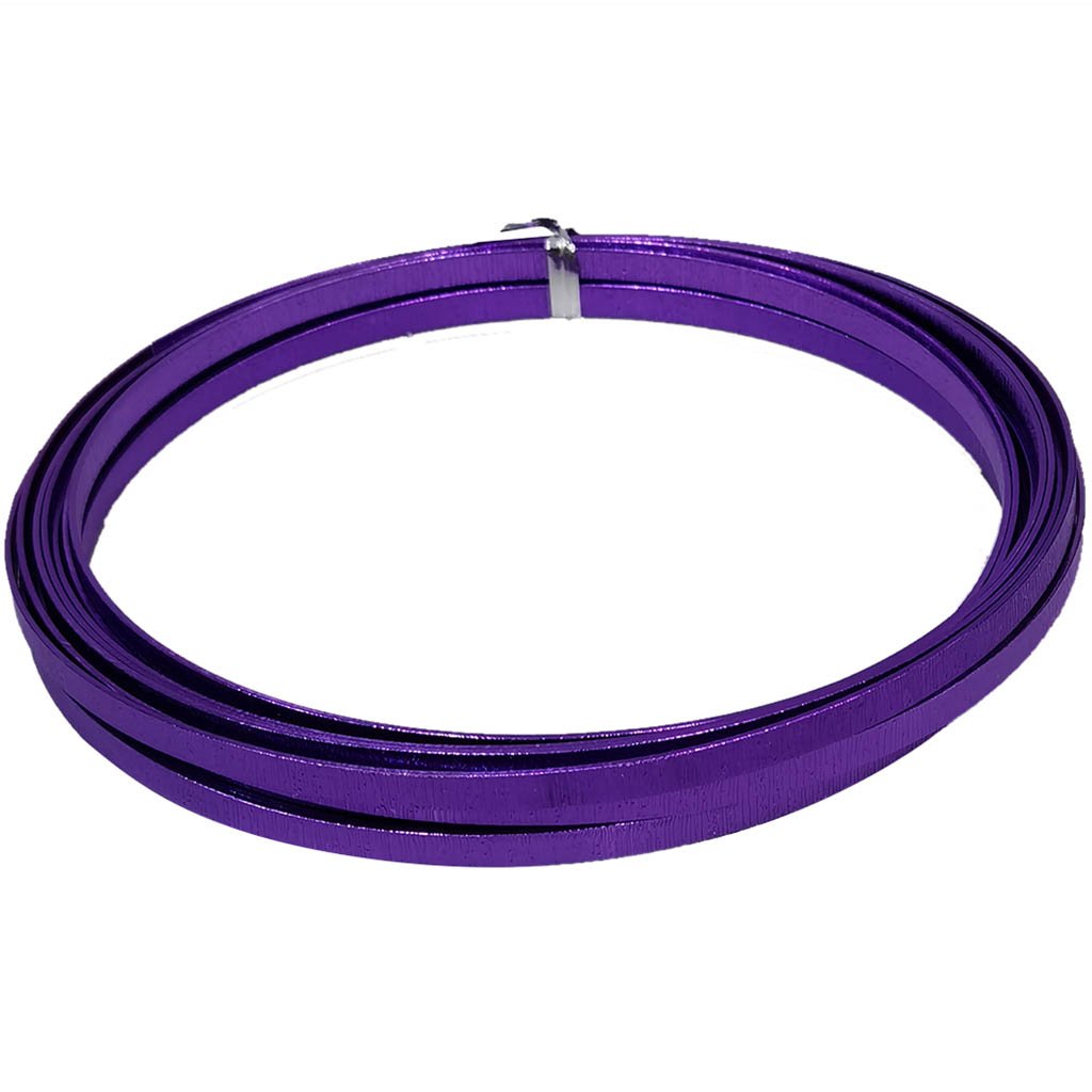 Embossed Flat Wire 5mm x 5.5yd Purple