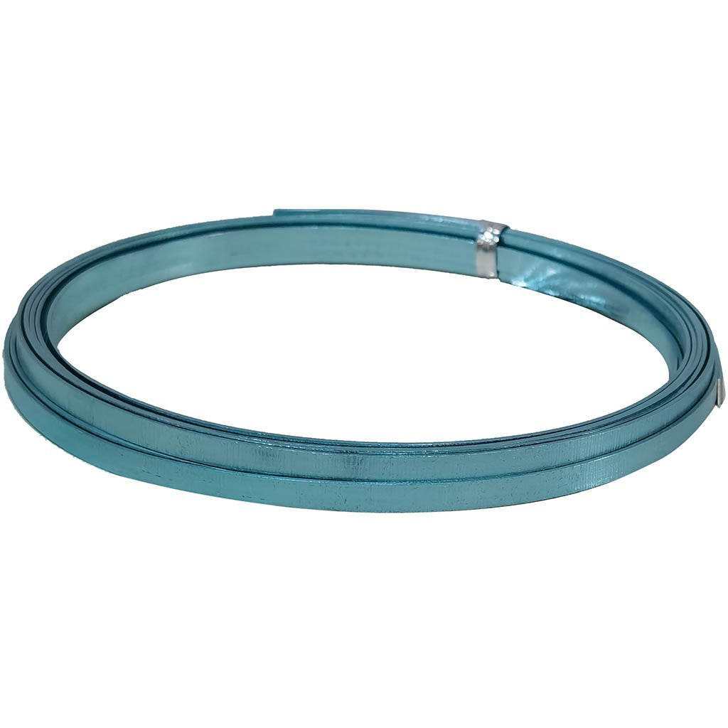 Embossed Flat Wire 5mm x 5.5yd Light Blue