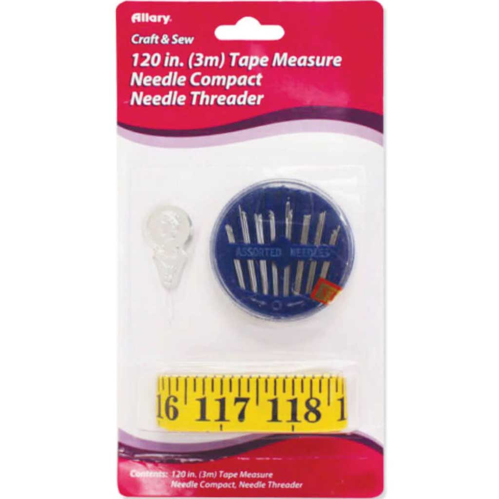 Tape Measure Needle Compact &amp; Threader 120in