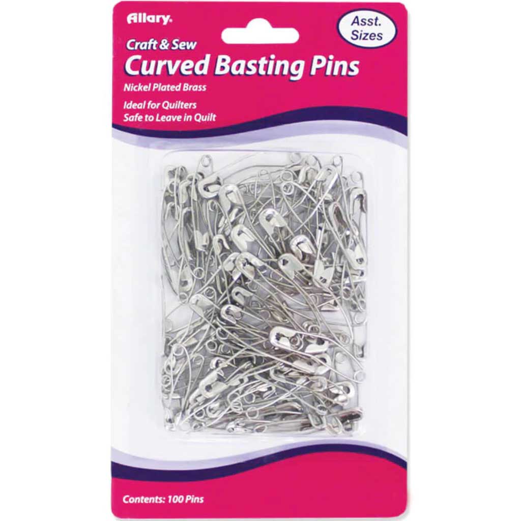 Curved Basting Pins 100ct Size 1 &amp; 2