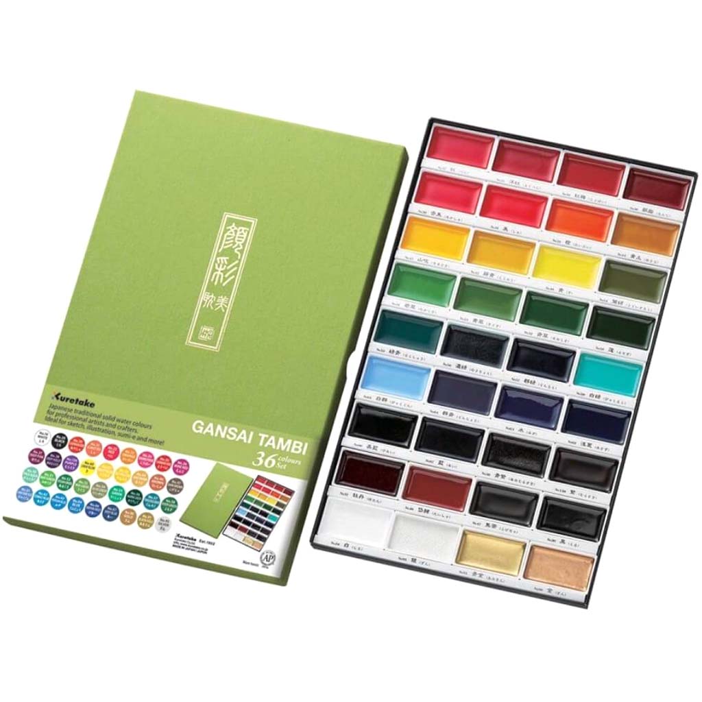 Kuretake Gansai Tambi – Traditional Japanese Watercolors
