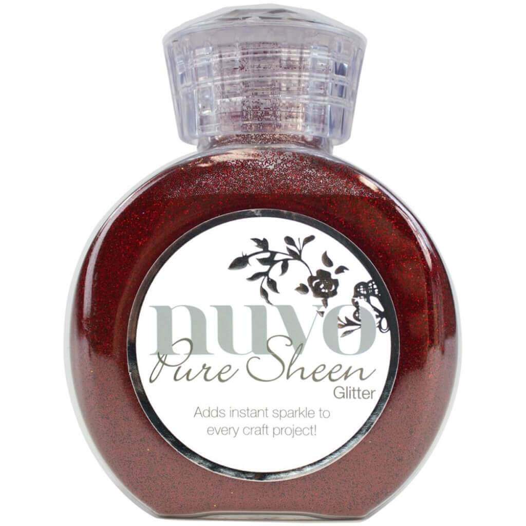 Nuvo Pure Sheen Glitter 3.38oz Ruby Red