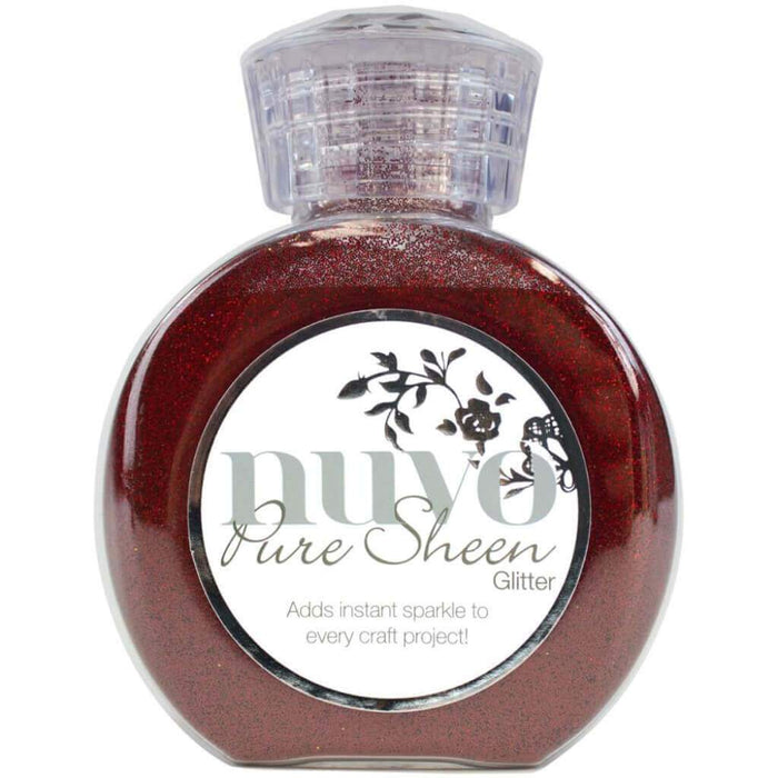 Nuvo Pure Sheen Glitter 3.38oz Ruby Red