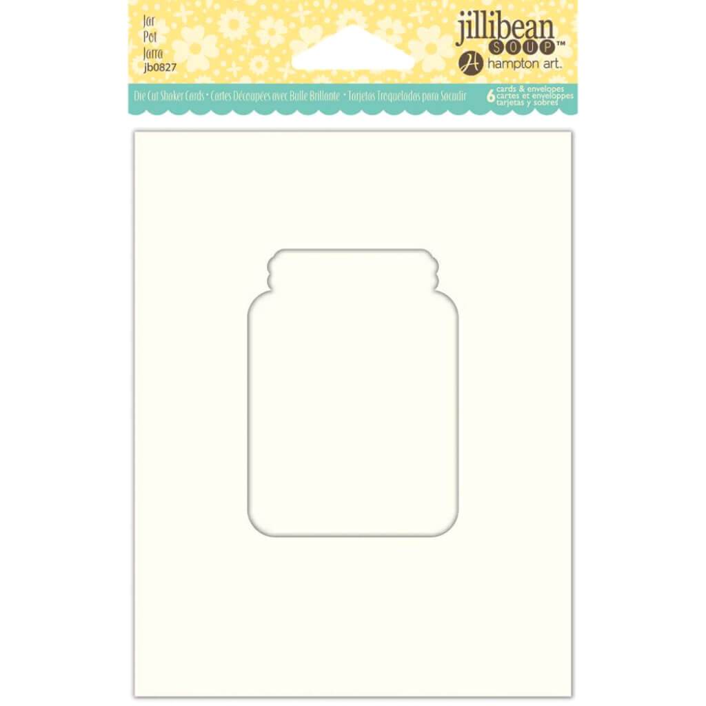 Jillibean Soup Shaker Cards with Envelopes 5.5inx 4.25in 6/Pkg Jar