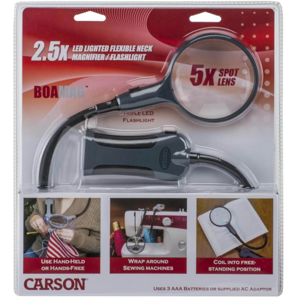 Carson BoaMag LED Lighted Flexible Neck Magnifier