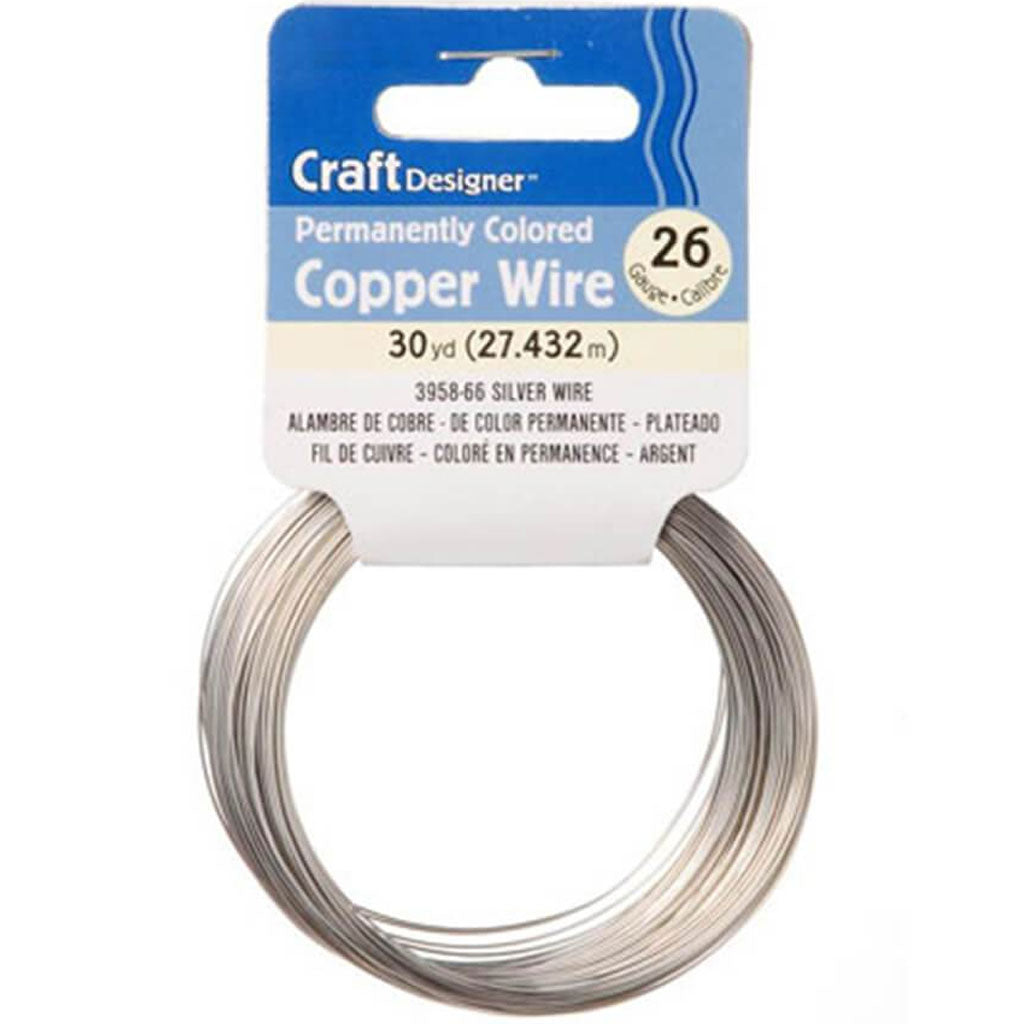 Craft Wire 26 Gauge Silver 30 yards 