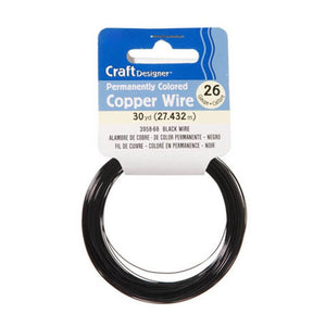 Craft Wire 26 Gauge Black 30 yards