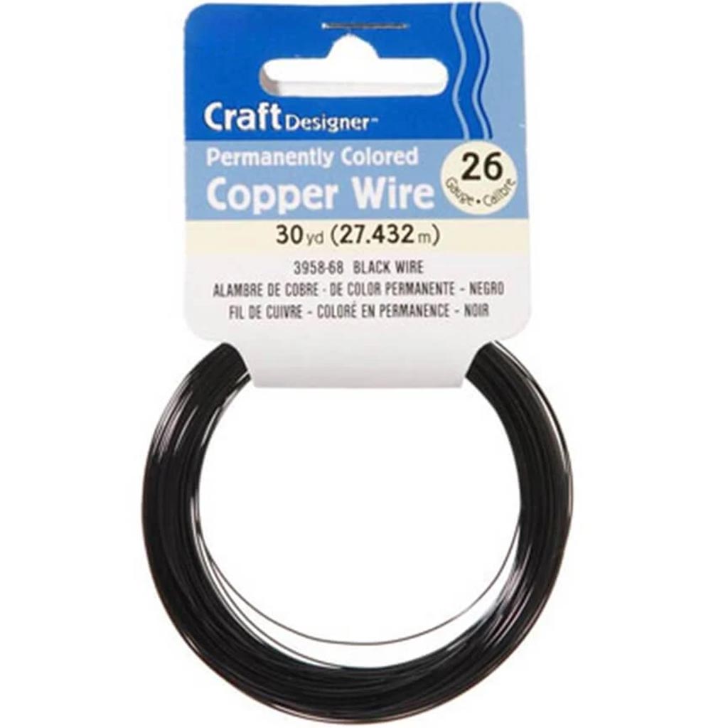 Craft Wire 26 Gauge Black 30 yards 