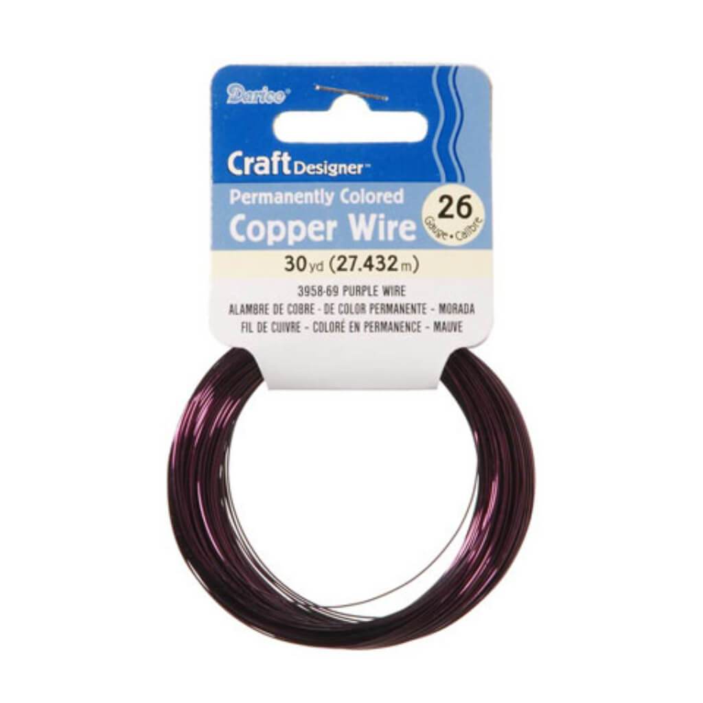 WIRE COPPER 26GAUGE 30YD PURPLE 