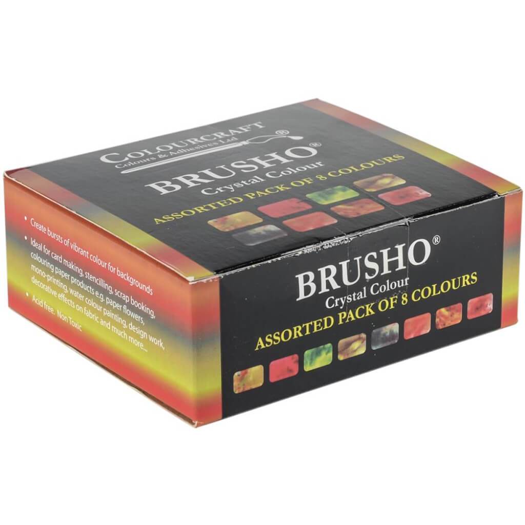 Brusho Crystal Colours Set 8/Pkg Assorted Colors