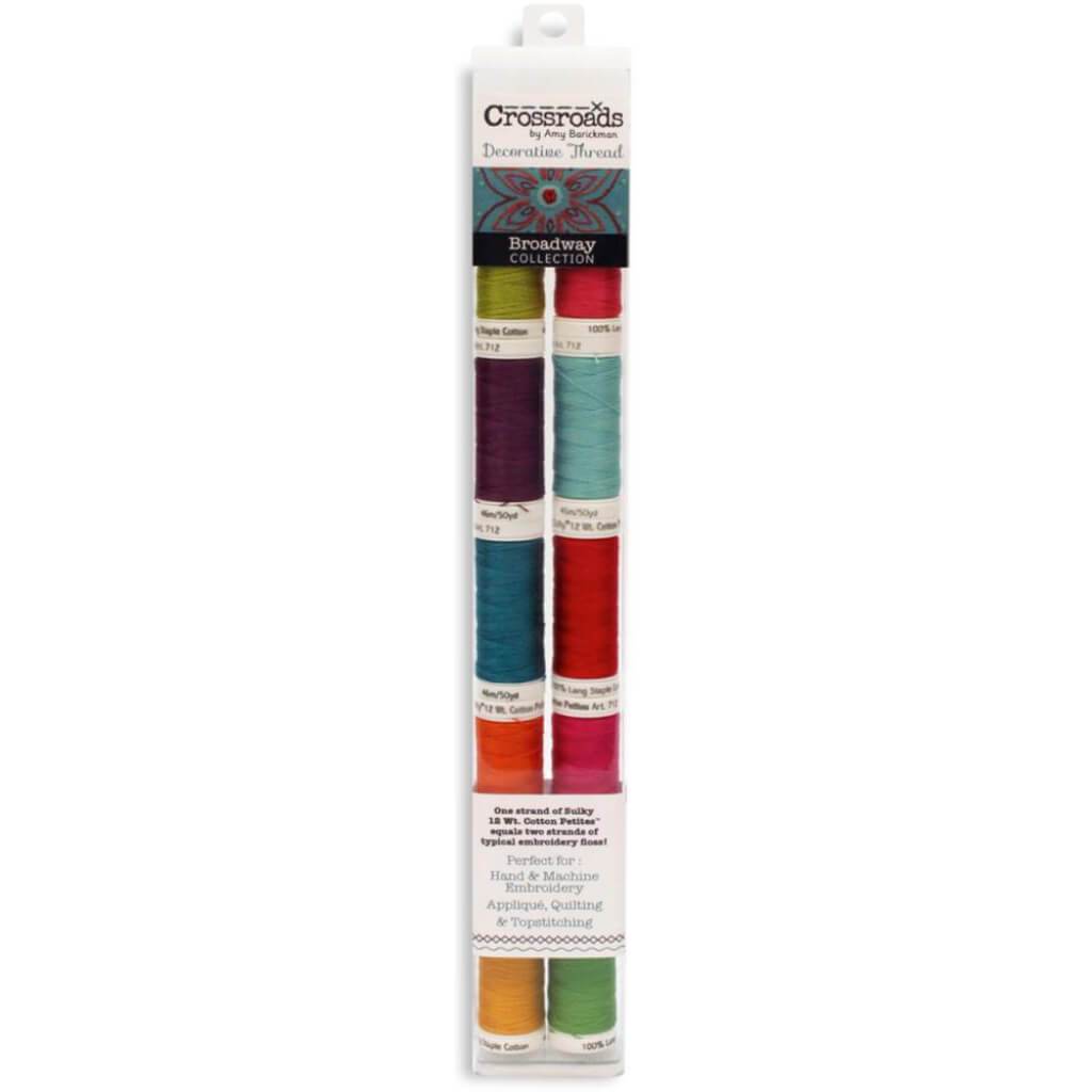 Crossroads Sulky Cotton Petites 12 Weight 10/Pkg Broadway Collection