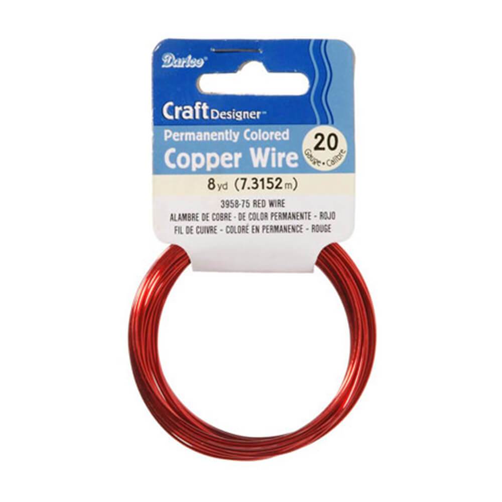 Craft Wire 20 Gauge Red 8 yards 