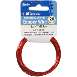 Craft Wire 20 Gauge Red 8 yards 