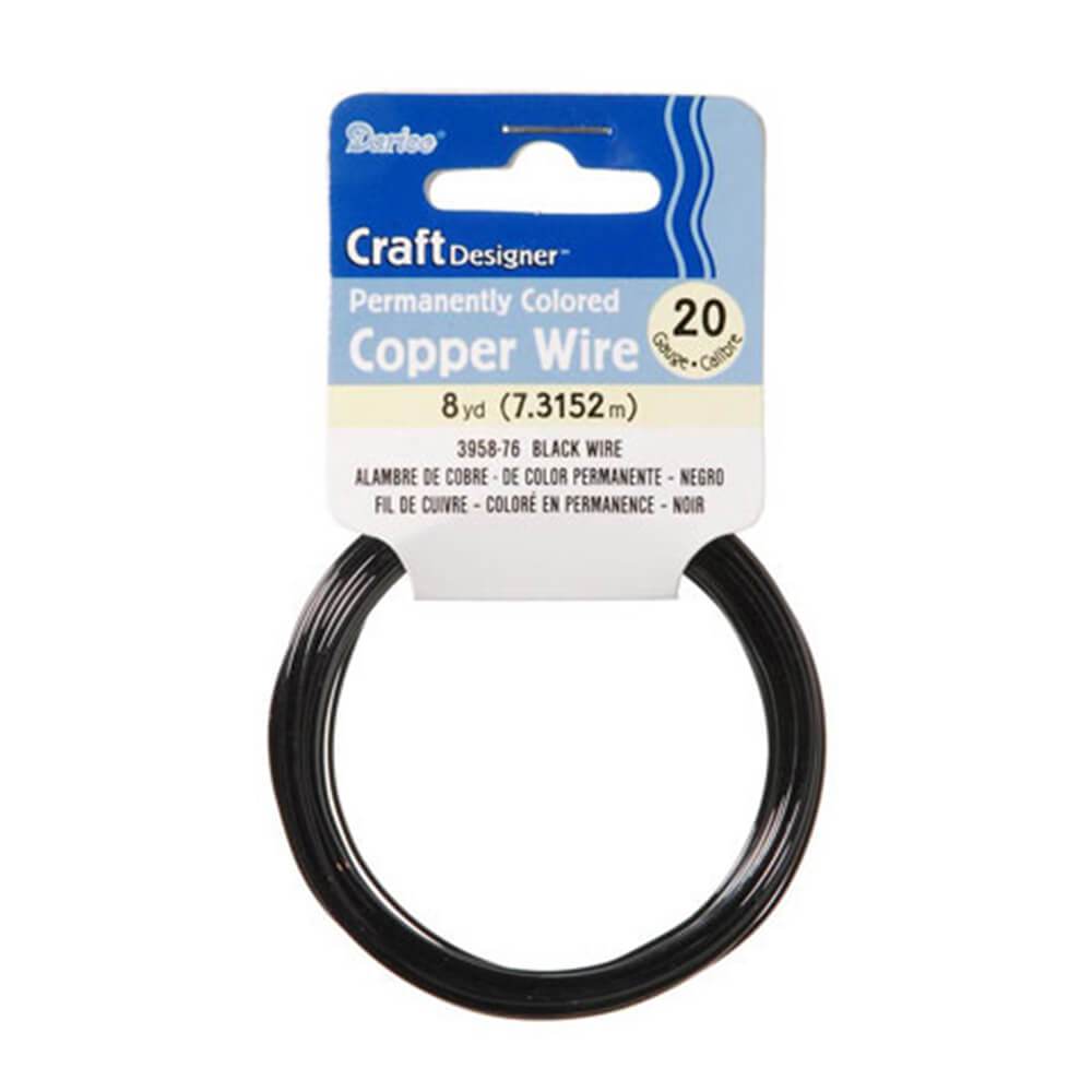 Craft Wire 20 Gauge Black 8 yards 