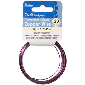 Craft Wire 20 Gauge Purple 8 yards 