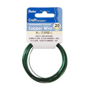 Dark Green Craft Wire 20 Gauge 8 yards