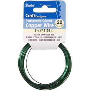 Dark Green Craft Wire 20 Gauge 8 yards 