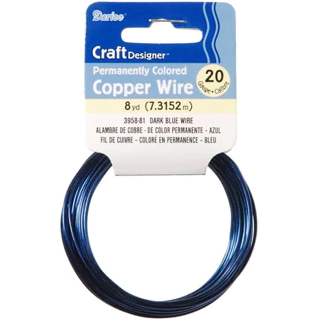 Craft Wire 20 Gauge Dark Blue 8 yards 