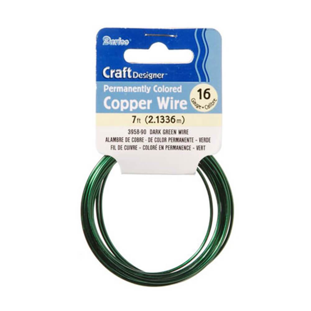 Dark Green Craft Wire 16 Gauge 7 feet