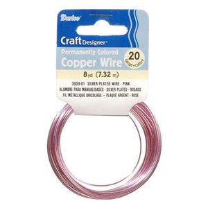 Craft Wire 20 Gauge Pink 8 yards