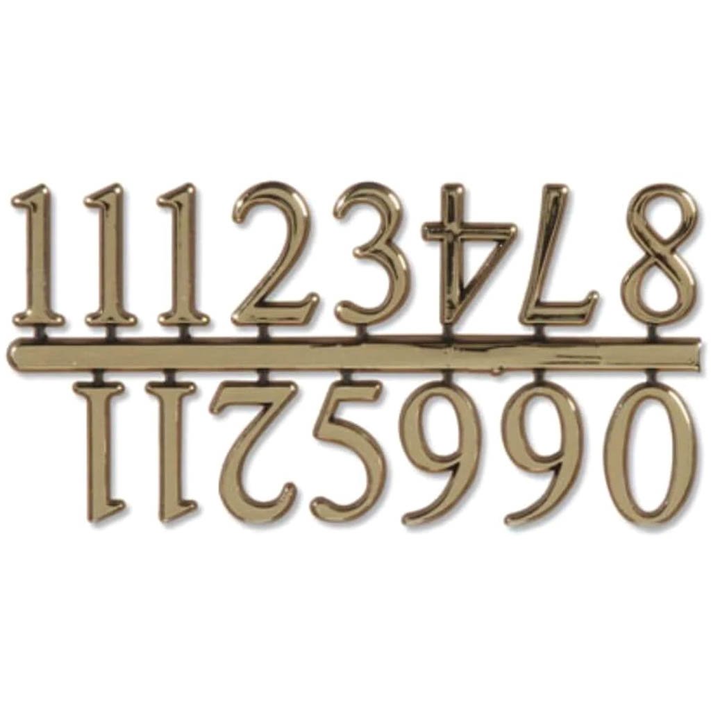 Arabic Clock Numerals Gold 13/16 inch 