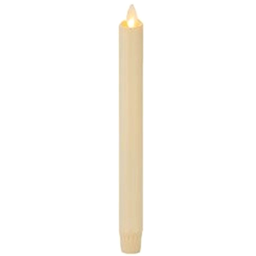 Luminara Flameless Classic Taper Candle Wax-Dipped Ivory 8in 