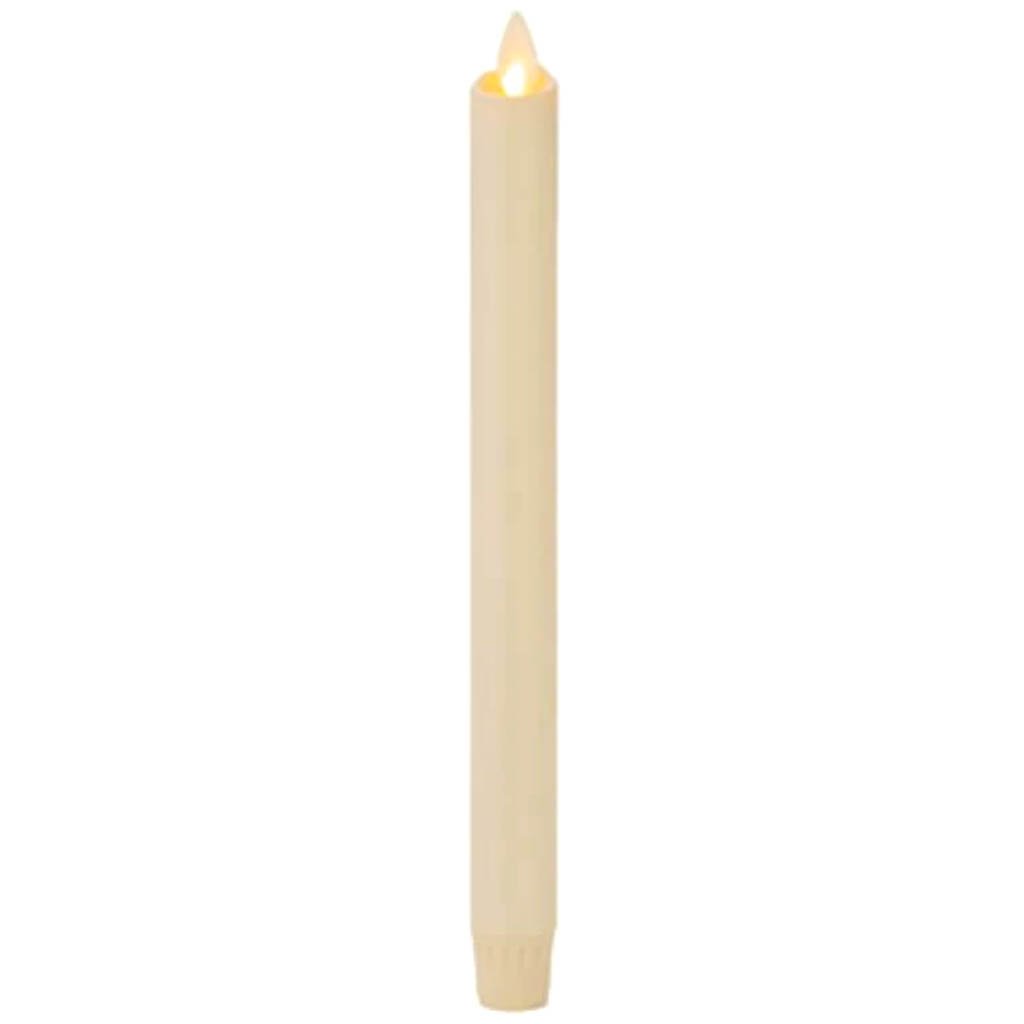 Luminara Flameless Classic Taper Candle Wax-Dipped Ivory 12in 