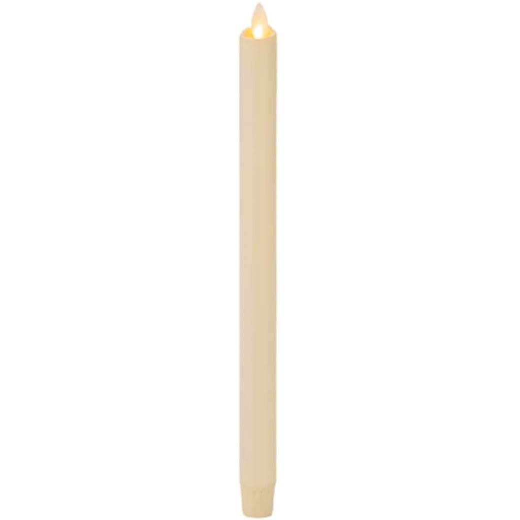 Luminara Flameless Classic Taper Candle Wax-Dipped Ivory 15in 