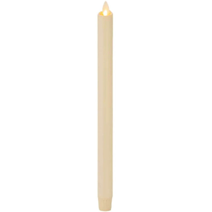 Luminara Flameless Classic Taper Candle Wax-Dipped Ivory 15in 