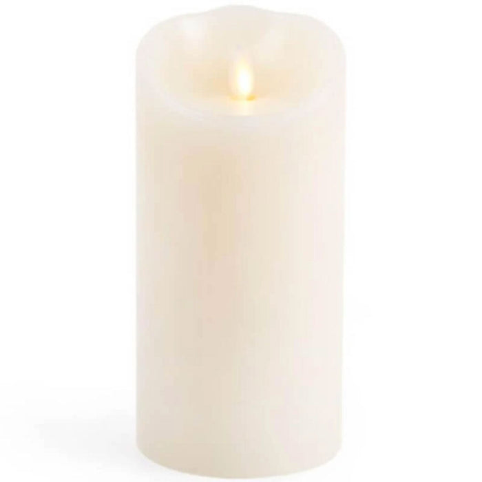 Luminara Flameless Classic Pillar Candle Ivory Wax 7in