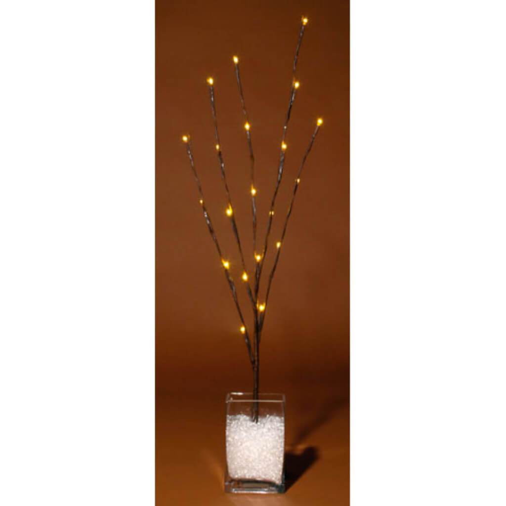 Lighted Branches Brown 20 Led Warm White Lights 31.5 inches 