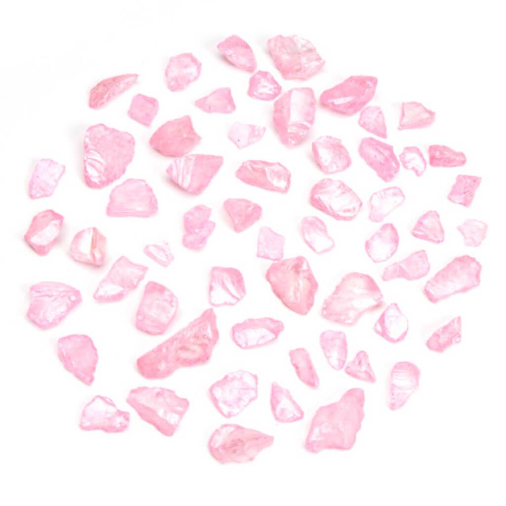 Faux Sea Glass Chips: Pearlized Pastel Pink, 1 pound 