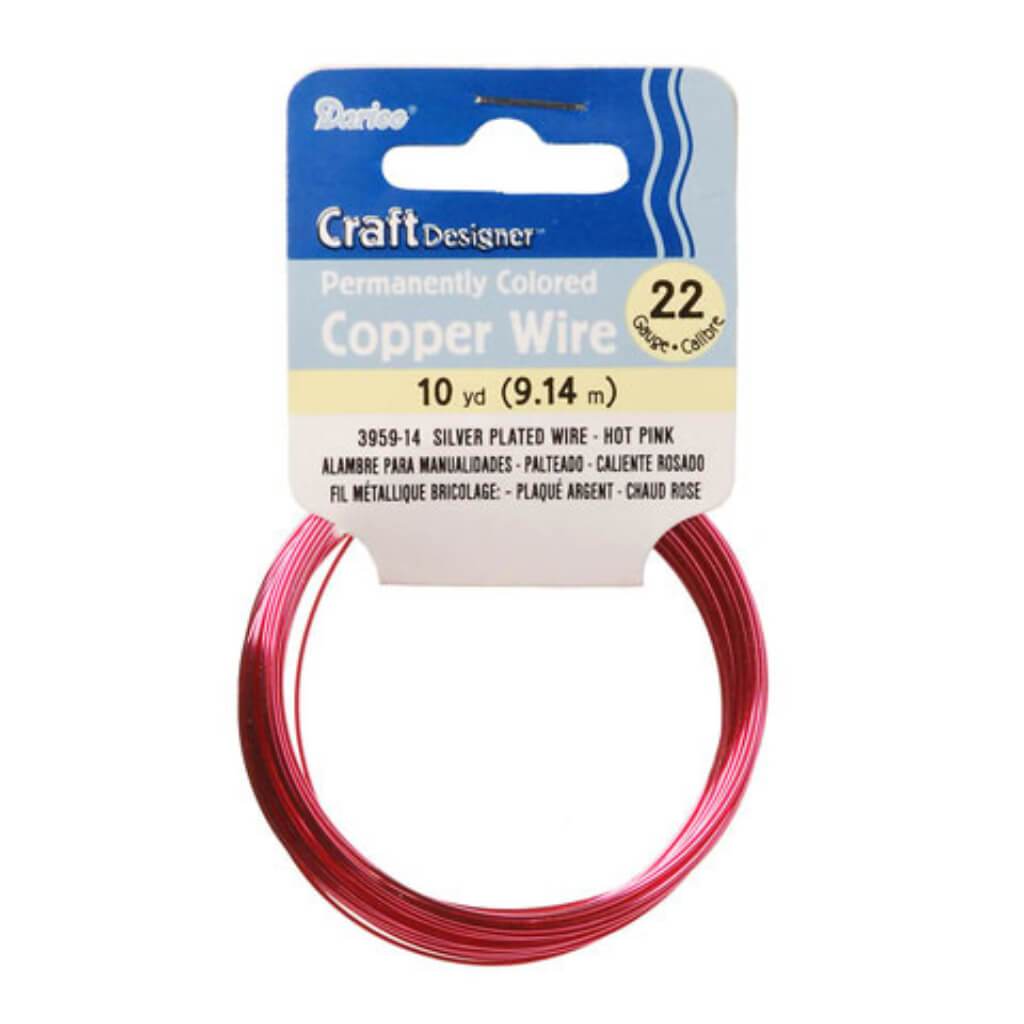 WIRE COPPER 22GAUGE 10YD H.PINK 