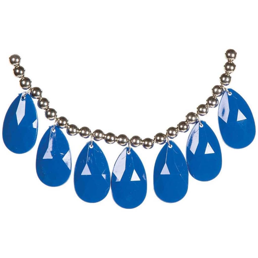 ACRYLIC BEADS TEARDROP BLUE 21X37MM 