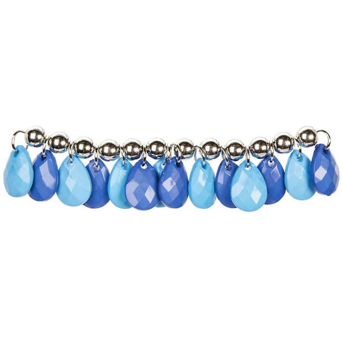 ACRYLIC BEADS TEARDROP AQUA & BLUE 13X18MM 