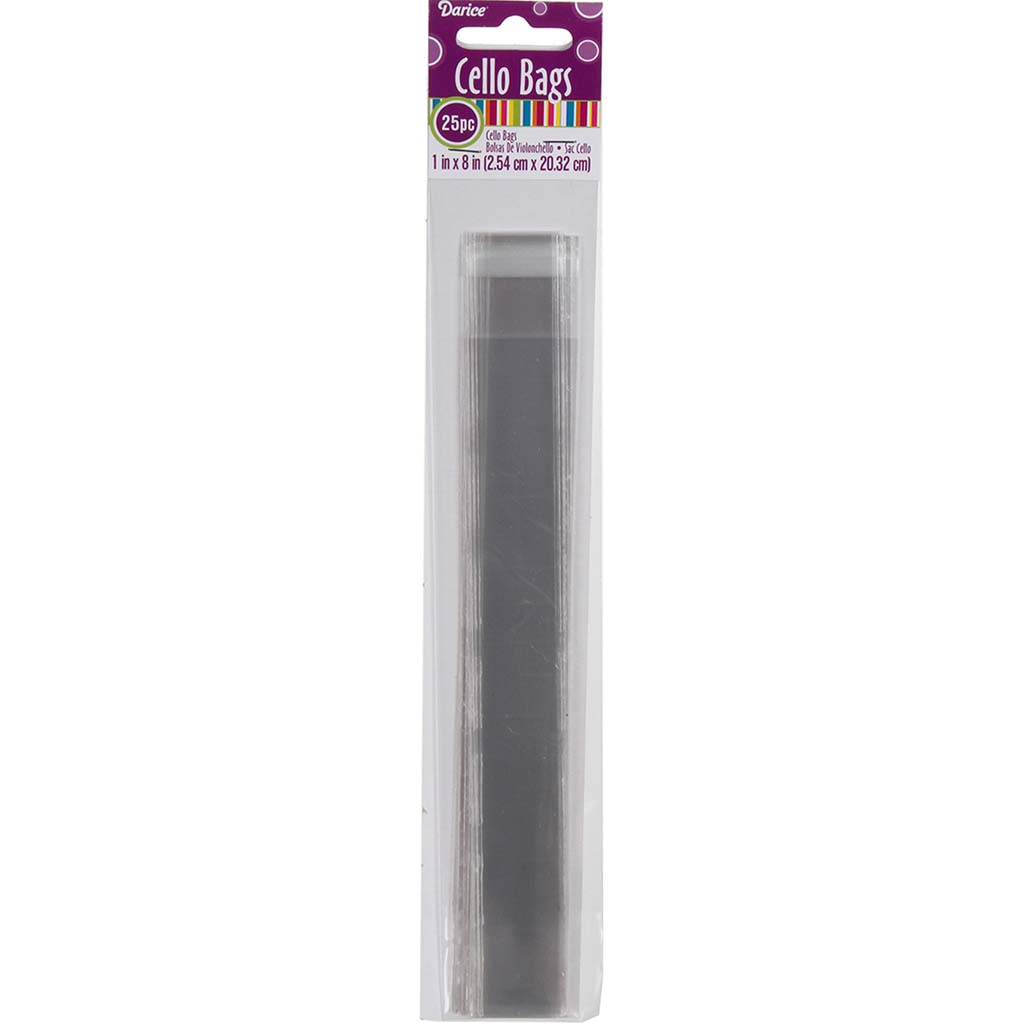 SELF SEAL 1X8IN. 25P CELLO BG 