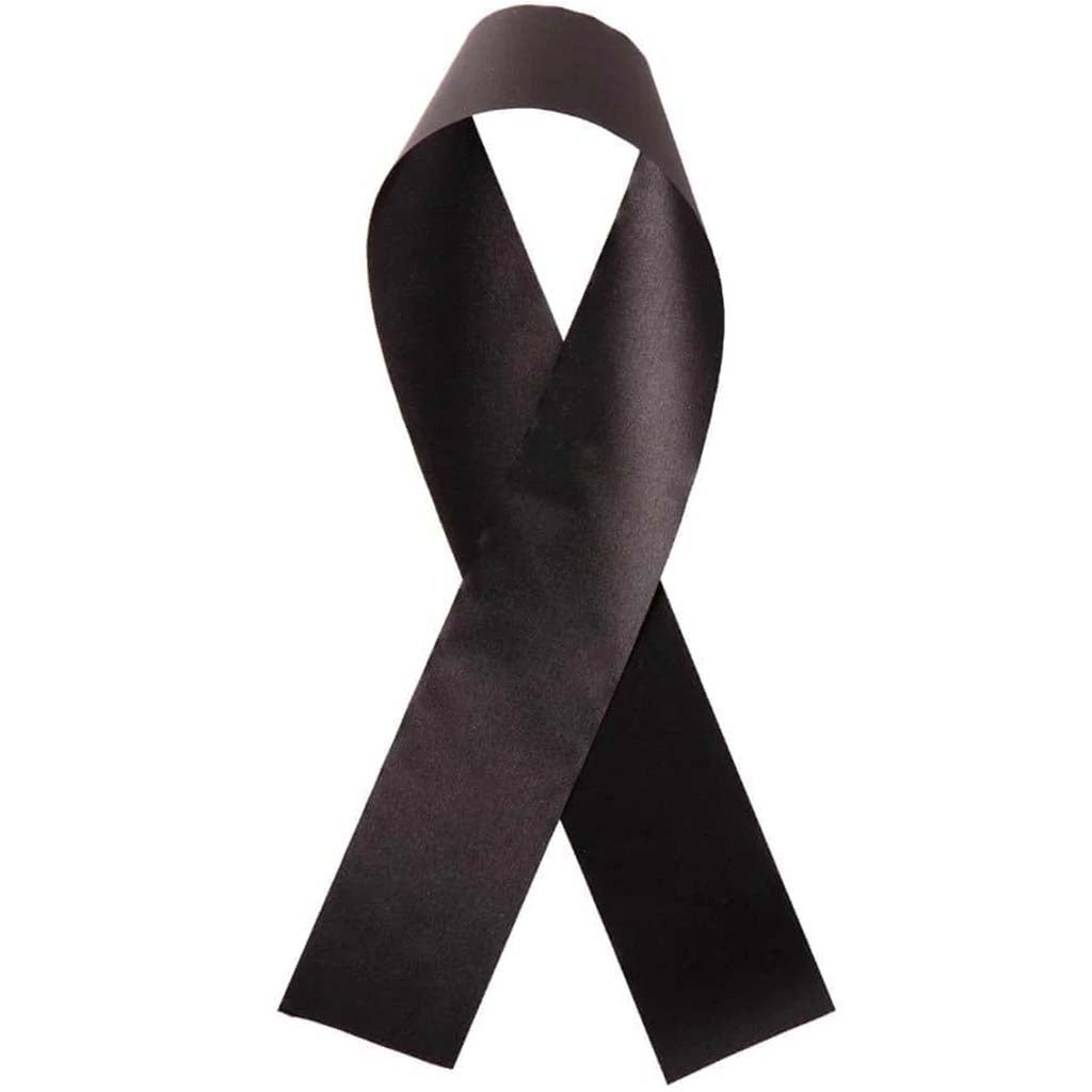 POLYSATIN RIBBON BLACK 25YD 2.5IN 