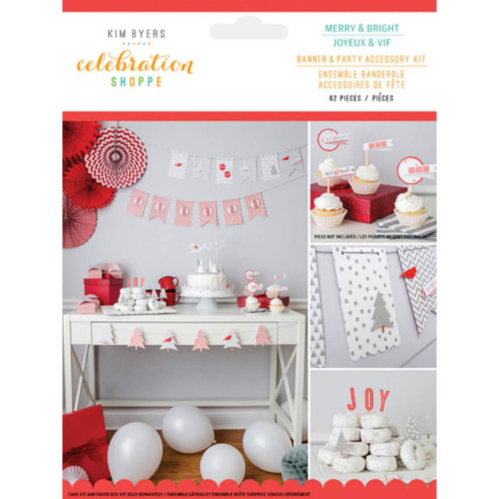 Merry & Bright Banner & Party Accessory Kit 