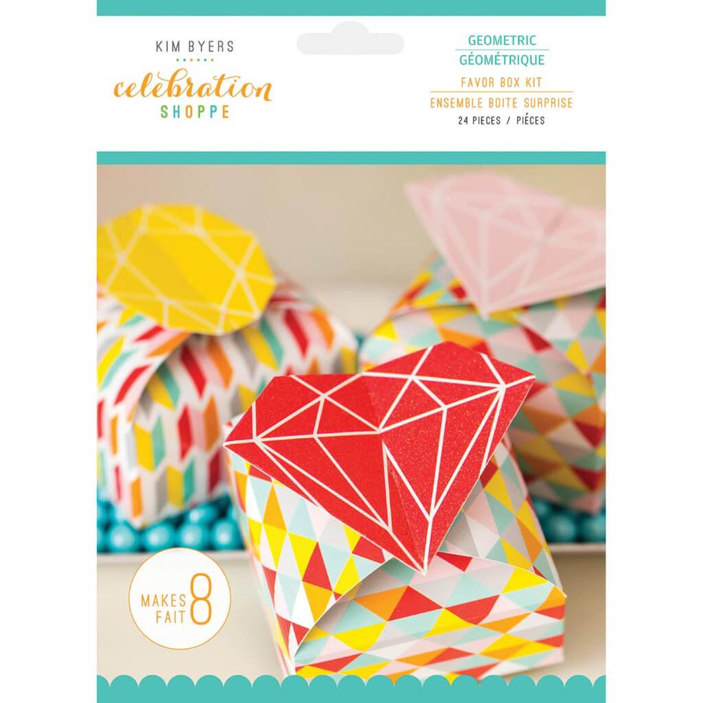 FAVOR BOX KIT GEOMETRIC 8PK 