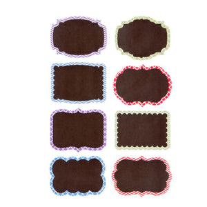 Small Chalkboard Tags with Patterned Borders Vinyl Assorted 16 assorted size