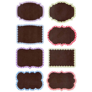 Small Chalkboard Tags with Patterned Borders Vinyl Assorted 16 assorted size 