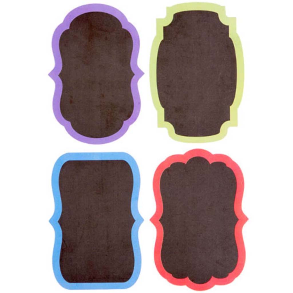 CHALK VINYL TAGS LG W CLR BRDR 