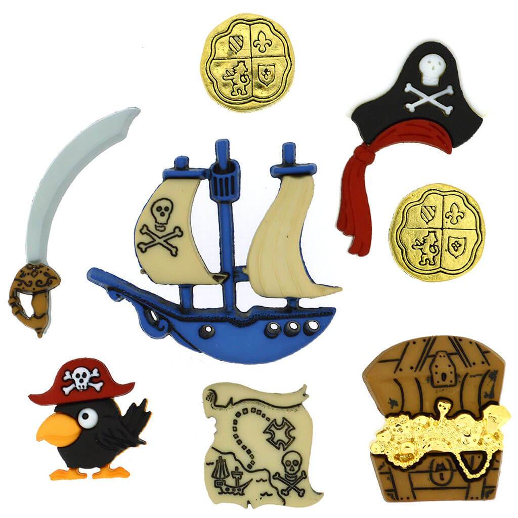 Buttons Fantasy Series Pirates