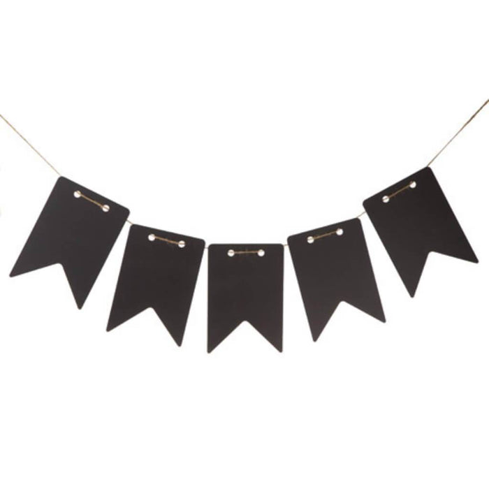WOOD CHALK FLAG PENNANT 