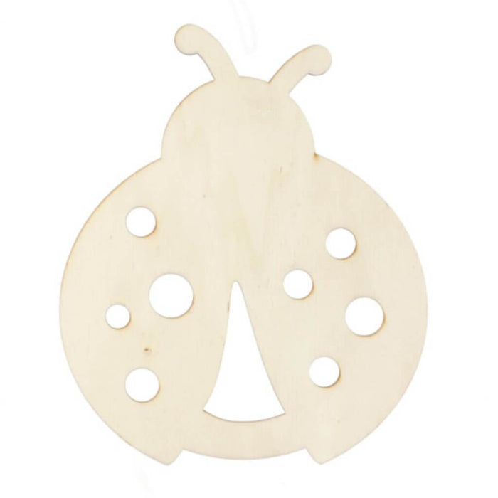 Laser Cut Wood Ladybug Shape: 8 x 7.5 inches 