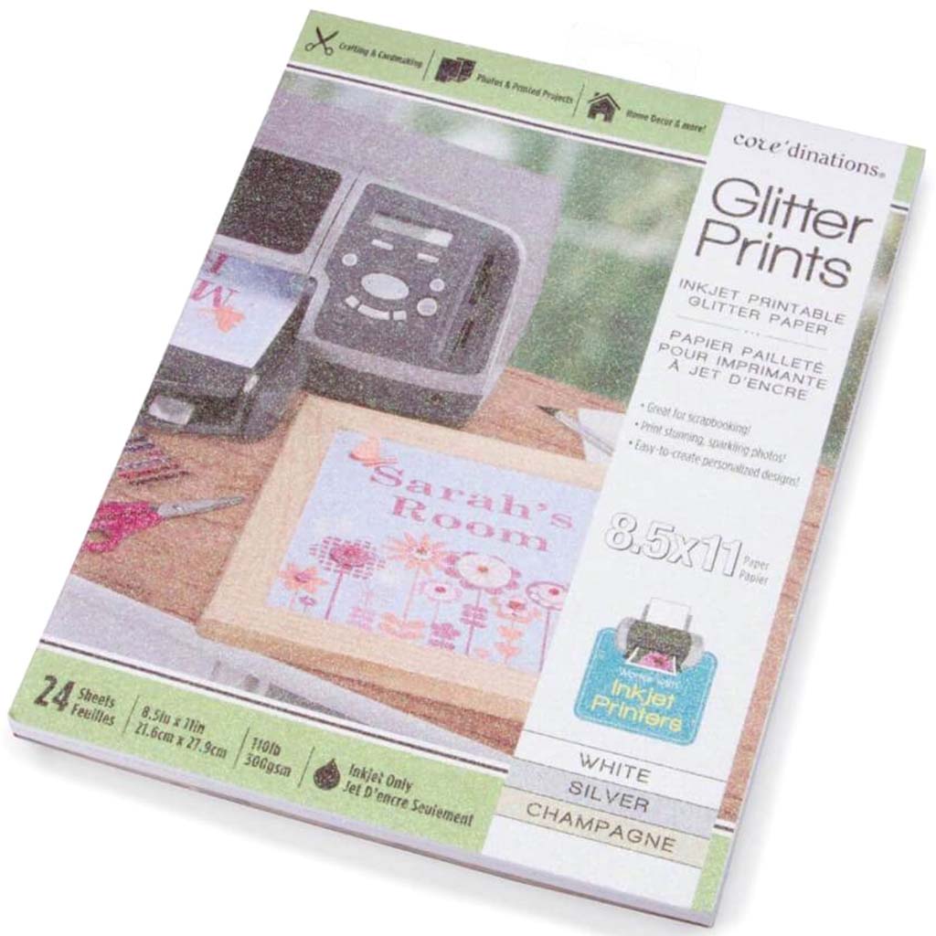 PAPER GLITTER PRINTASST 24PK 8.5X11 